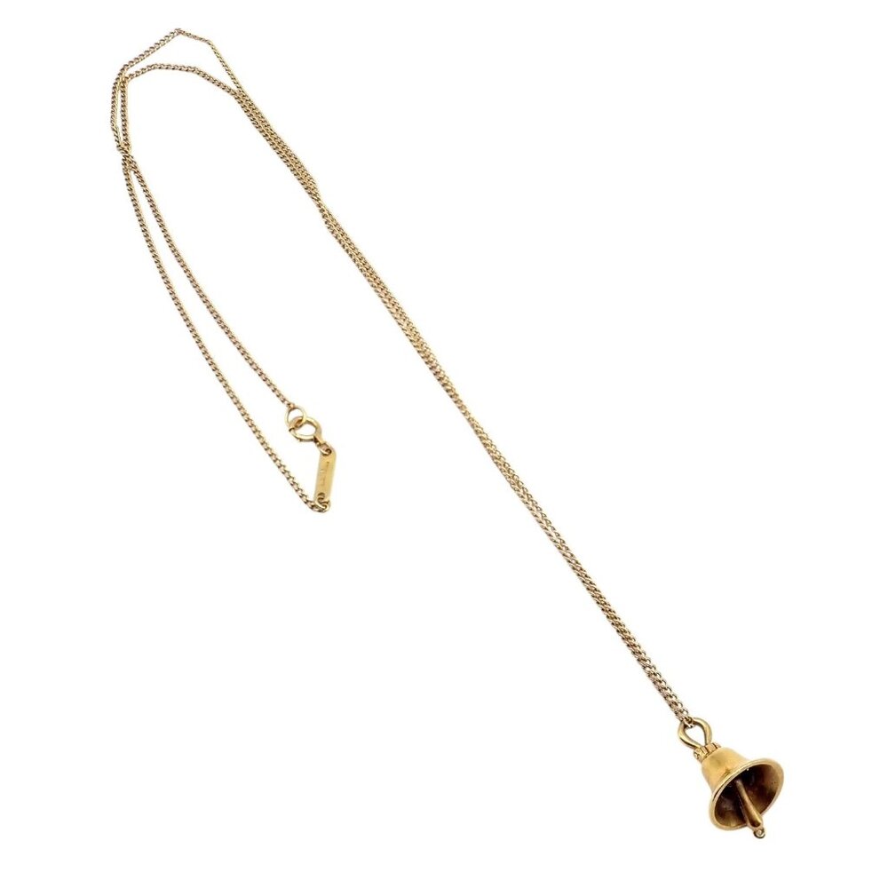 Rare! Tiffany & Co Ralph Lauren 18k Yellow Gold Nautical Bell Pendant Necklace - Picture 3 of 16